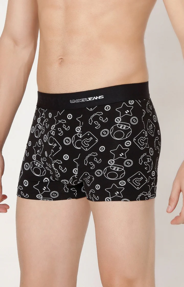 Underjeans Black Cotton Blend Trunk - Image 2