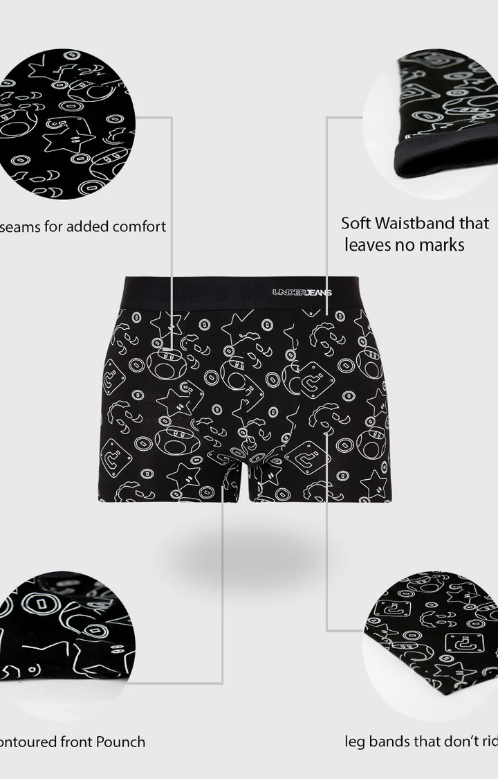 Underjeans Black Cotton Blend Trunk - Image 6