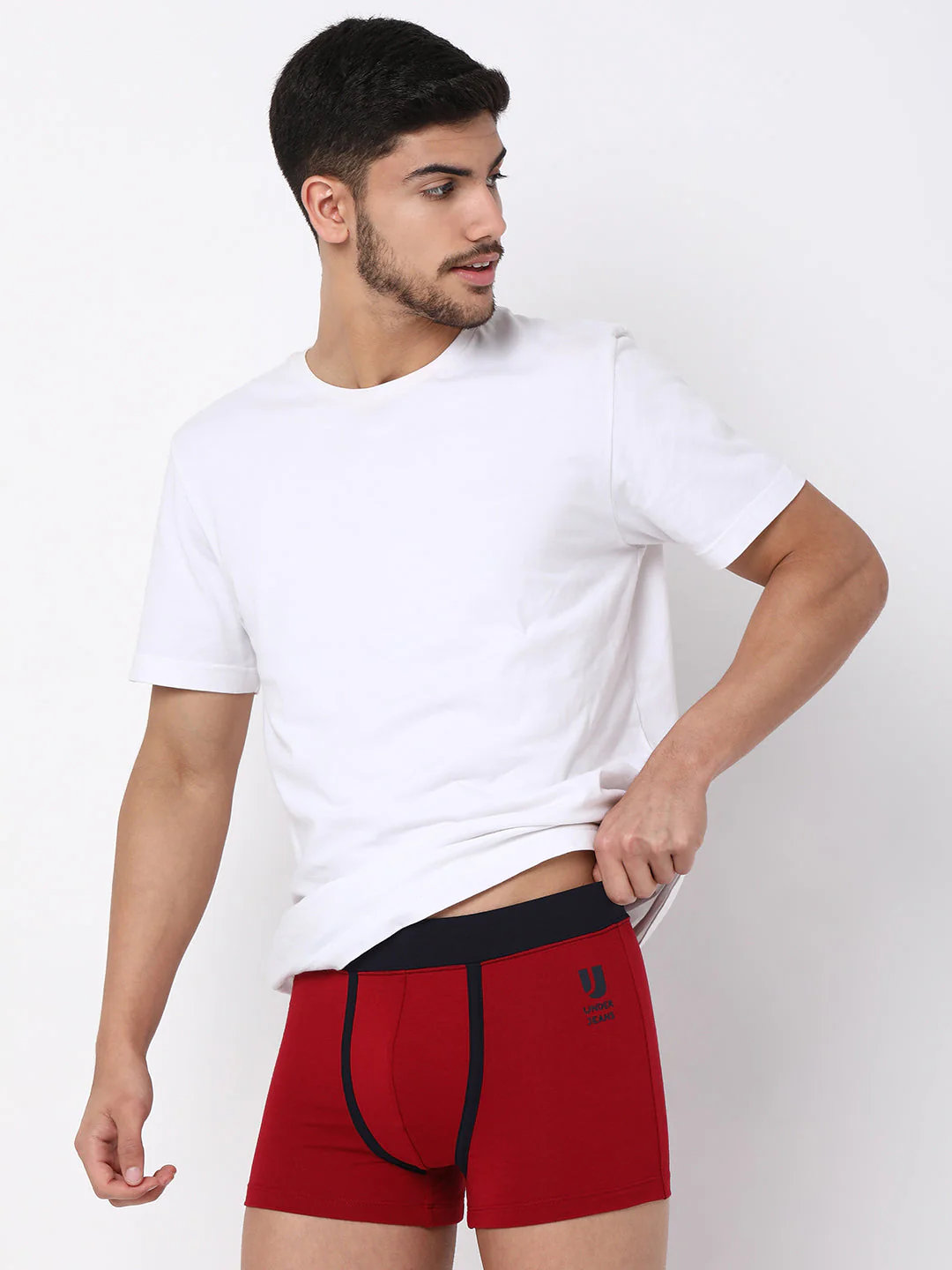 Underjeans Cotton Blend Maroon Trunk - Image 3