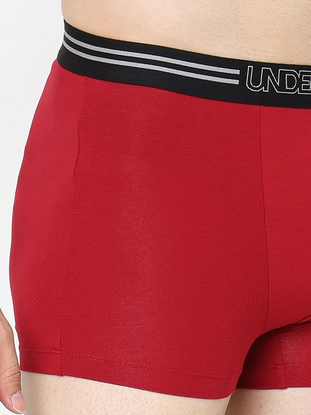Underjeans Maroon Regular Fit Trunk - Image 6