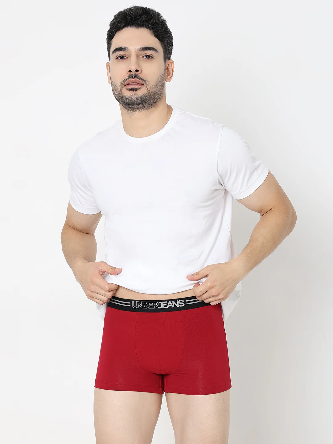 Underjeans Maroon Regular Fit Trunk - Image 7