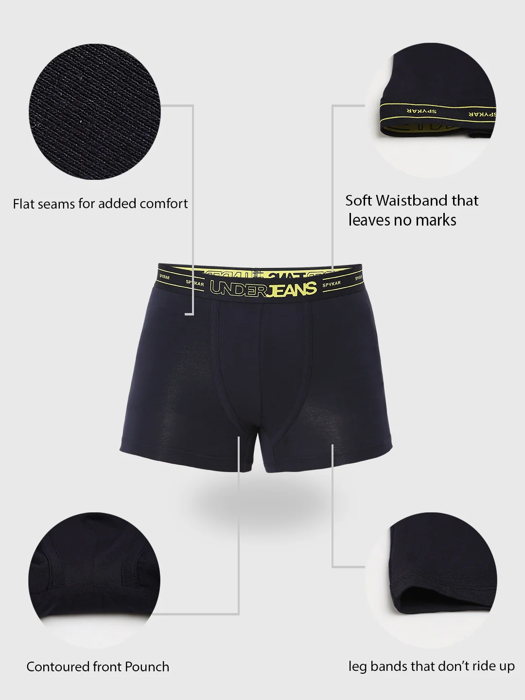Underjeans Navy Regular Fit Trunk - Image 8