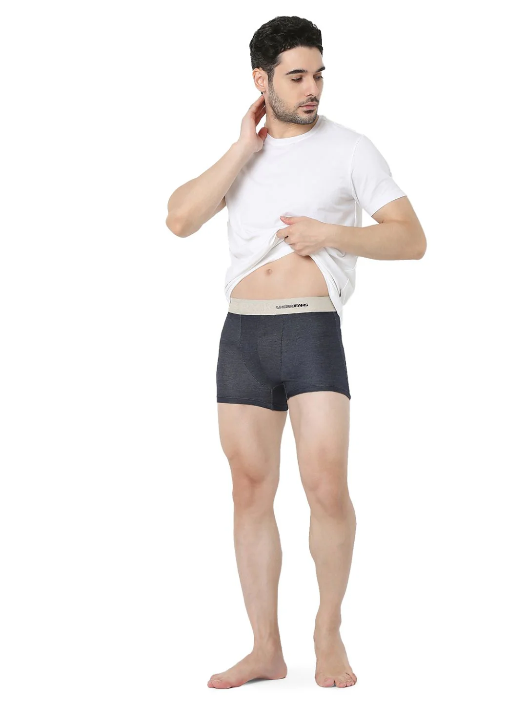 Underjeans Dark Blue Regular Fit Trunk - Image 7