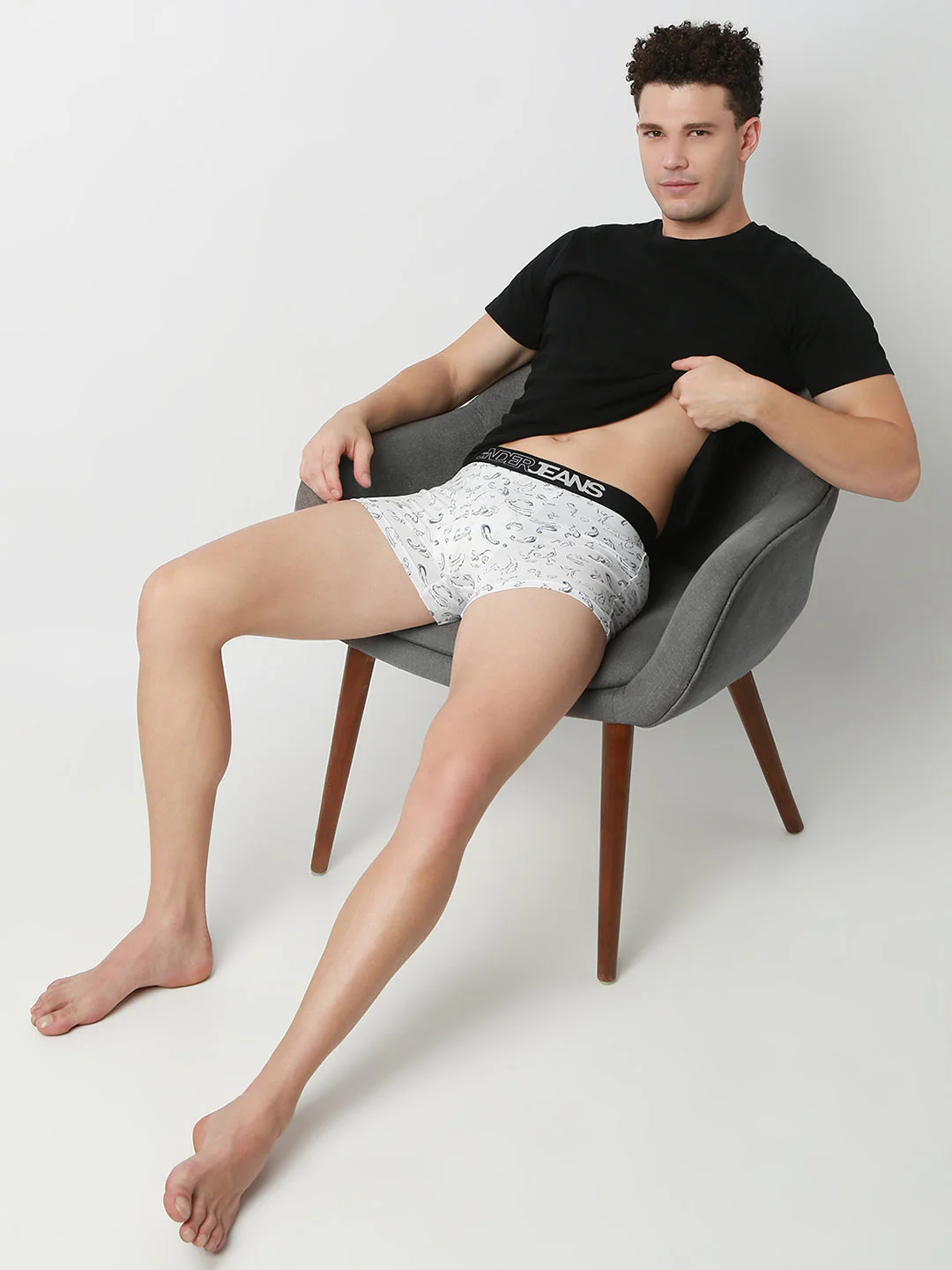 Underjeans Print White Trunk - Image 6