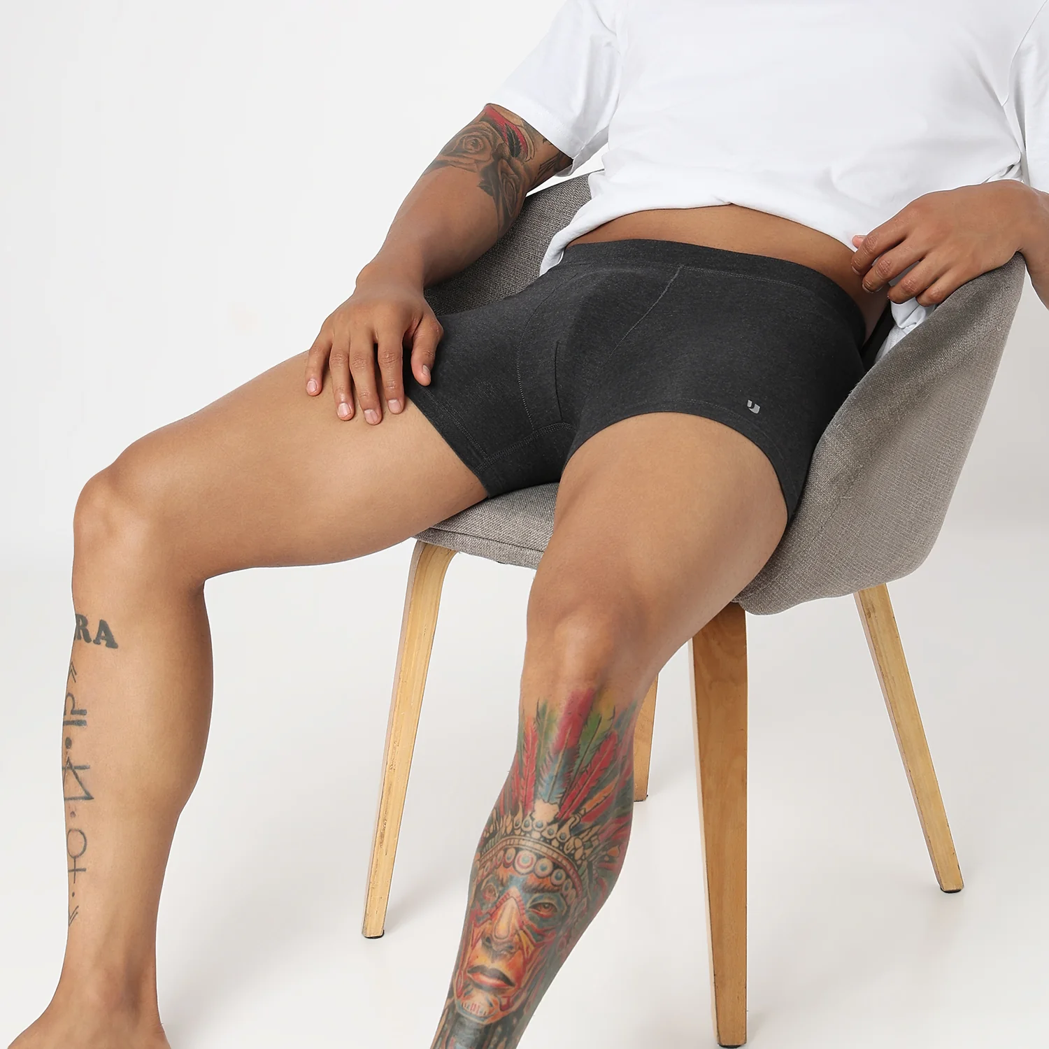 Underjeans Dark Grey Spandex Trunk - Image 7