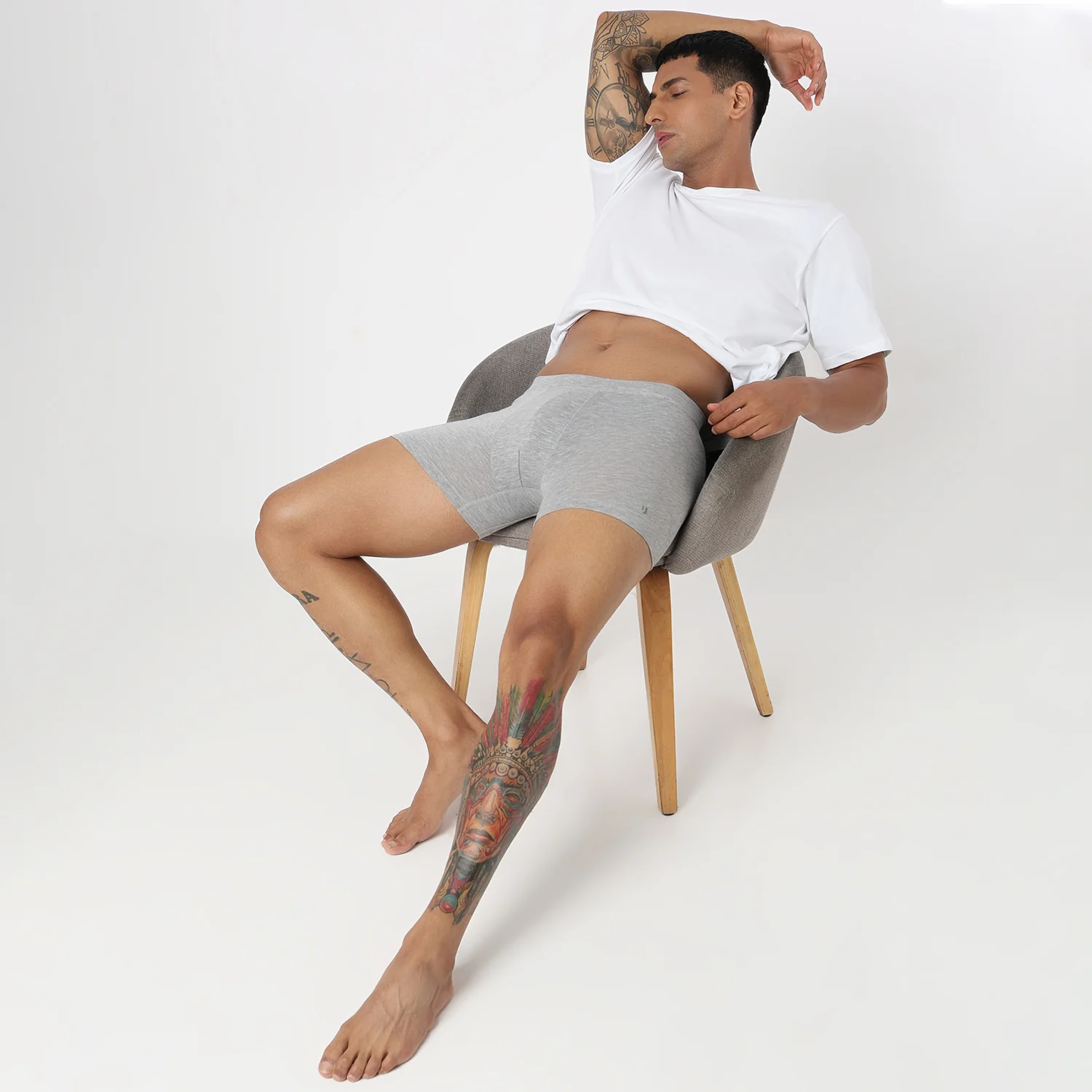 Underjeans Grey Spandex Trunk - Image 6