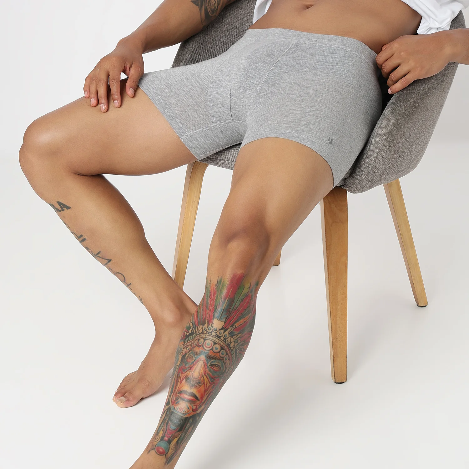 Underjeans Grey Spandex Trunk - Image 7