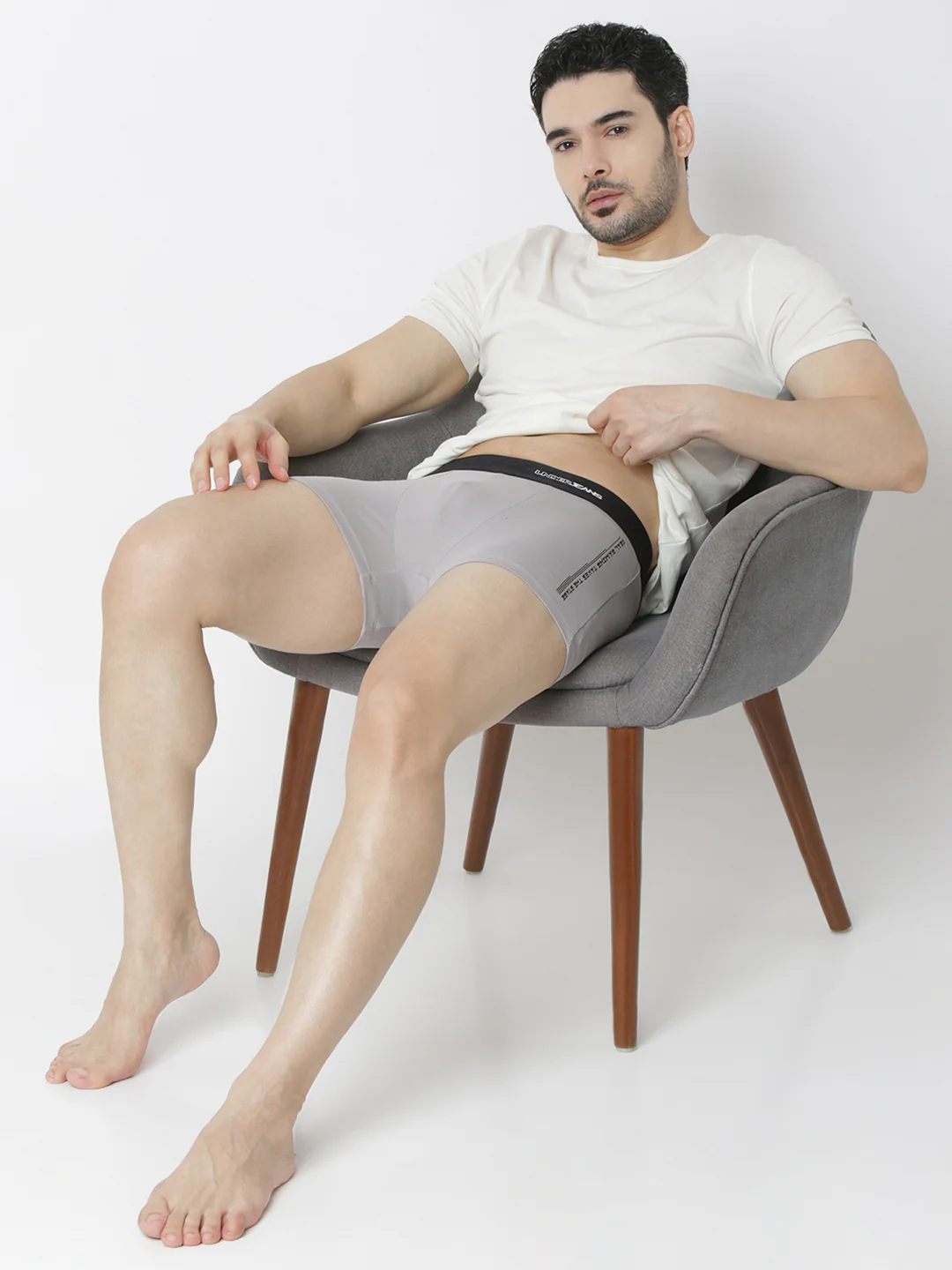 Underjeans Grey Regular Fit Trunk - Image 6