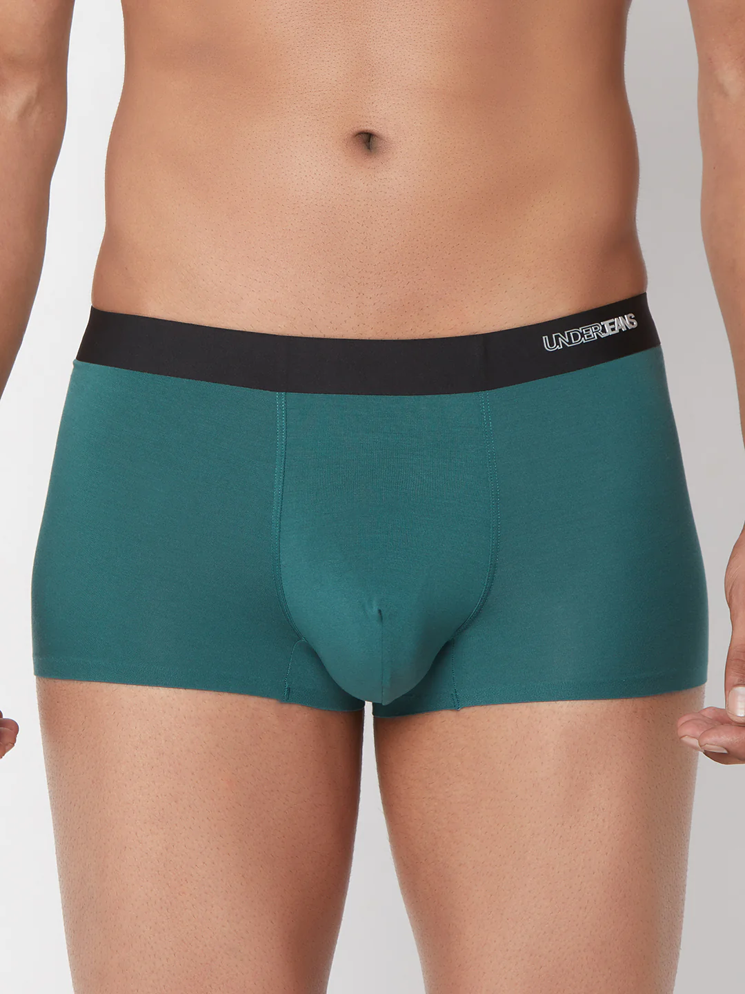Underjeans Green Solid Elastic Trunk - Image 3