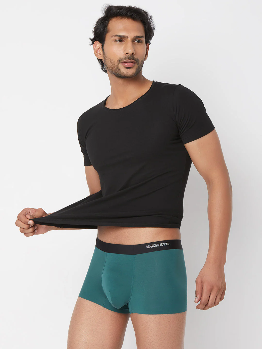 Underjeans Green Solid Elastic Trunk - Image 8