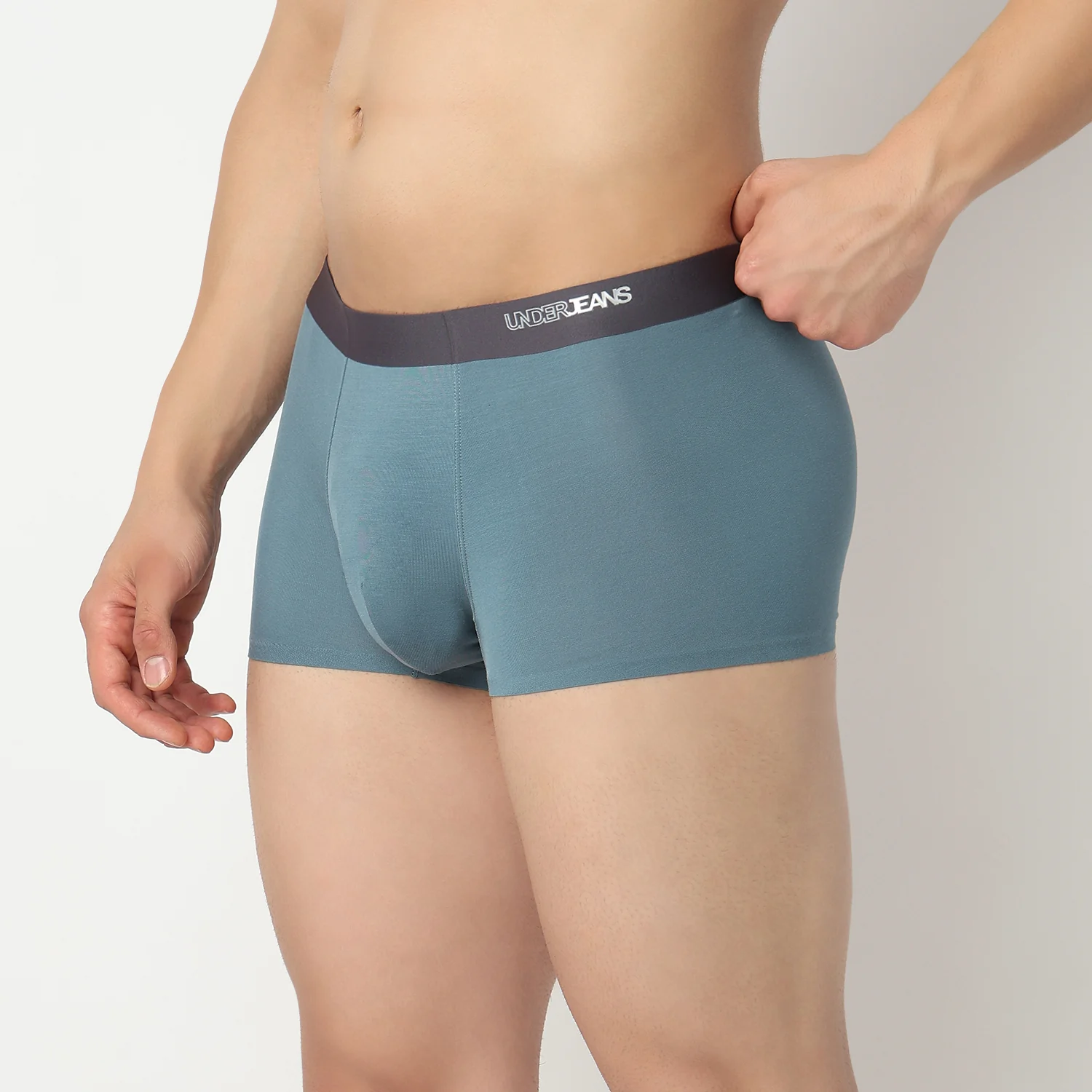 Underjeans Green Regular Fit Ultrasoft Trunk - Image 3