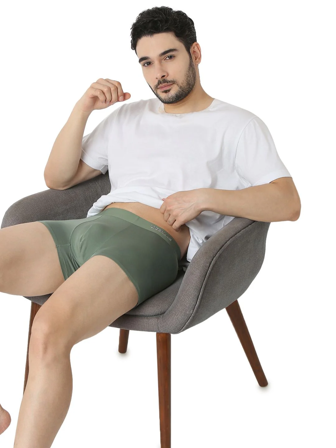 Underjeans Olive Regular Fit Trunk - Image 6
