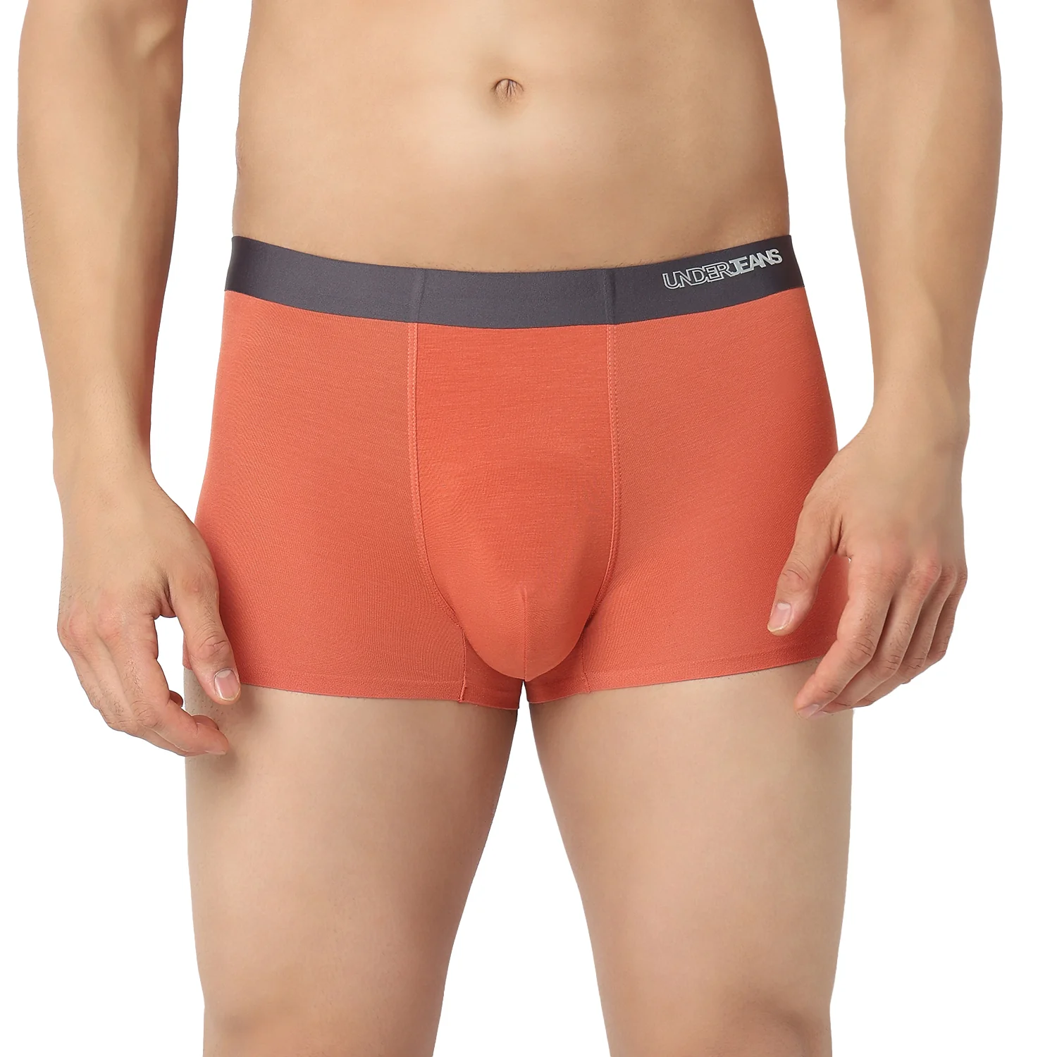 Underjeans Rust Orange Regular Fit Ultrasoft Trunk - Image 2