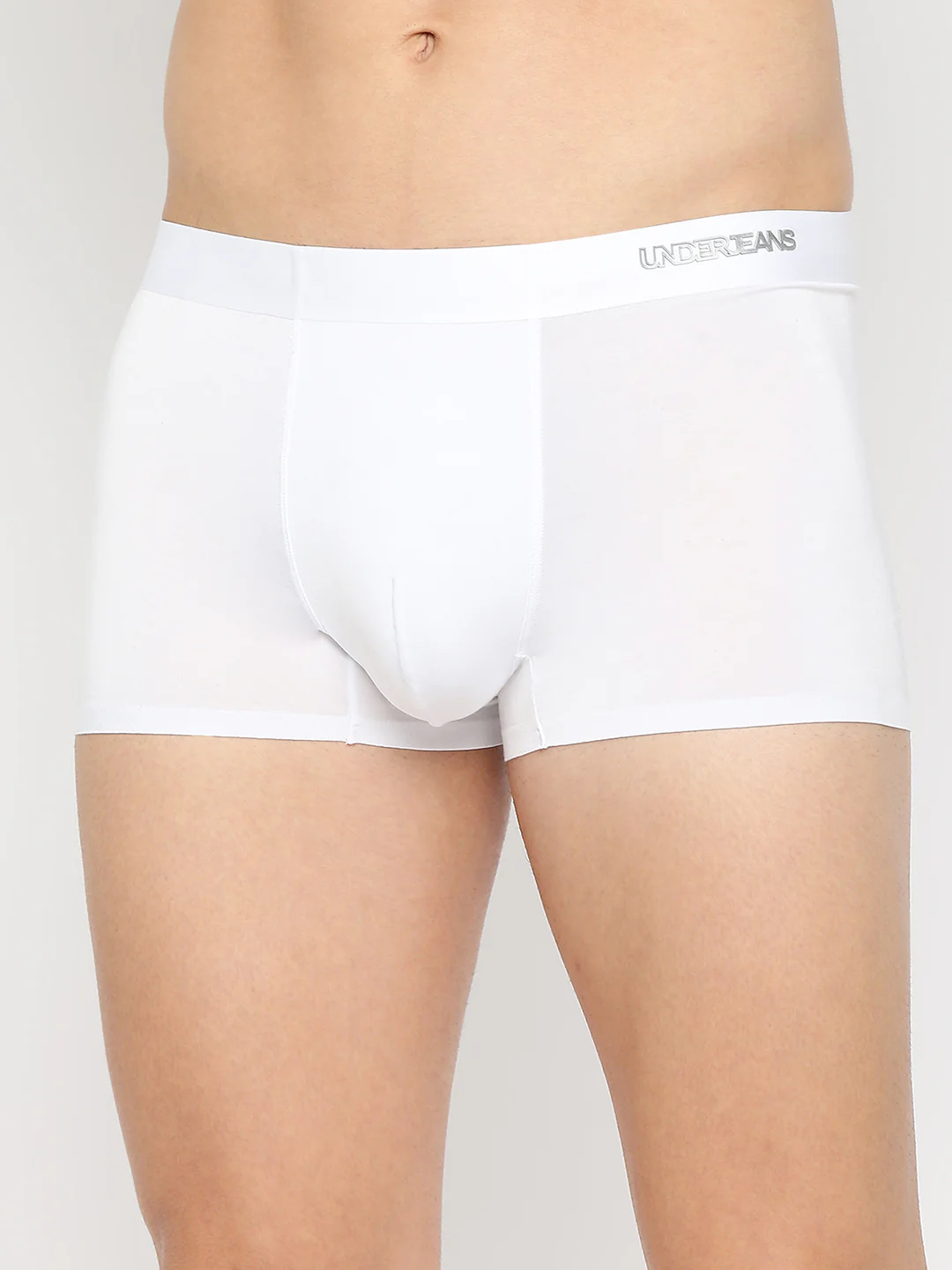 Underjeans White Solid Elastic Trunk - Image 3