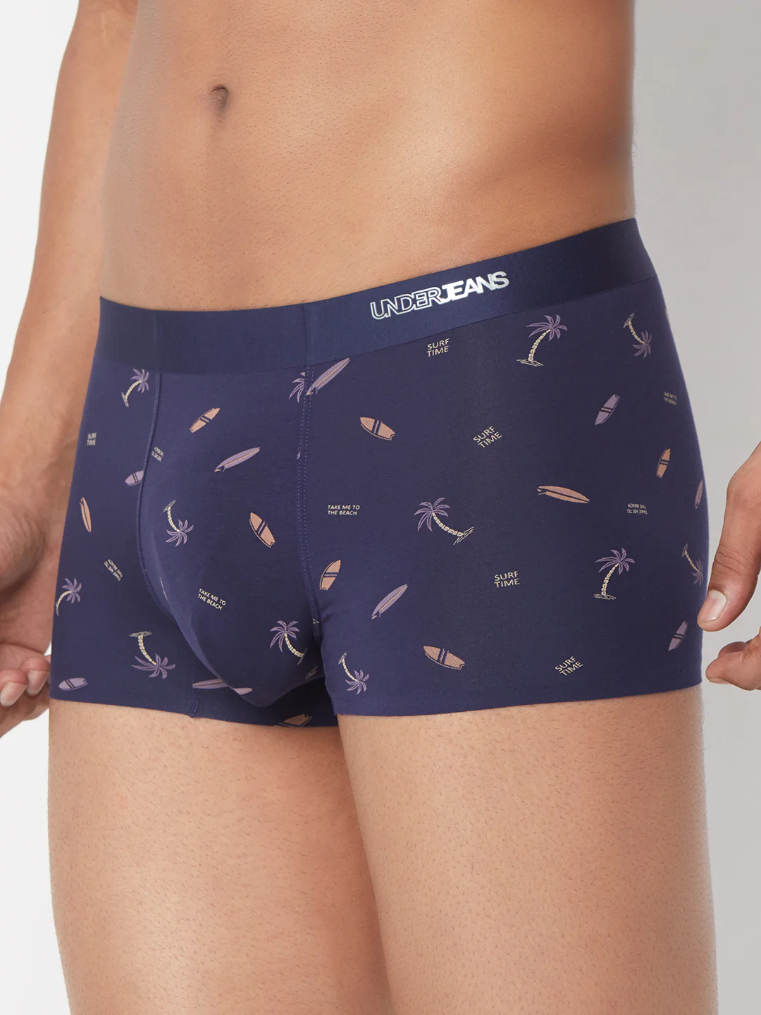 Underjeans Navy Print Elastic Trunk - Image 3