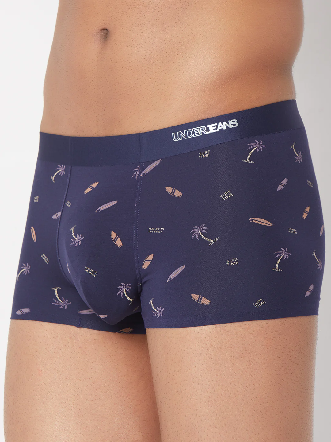Underjeans Navy Print Elastic Trunk - Image 6