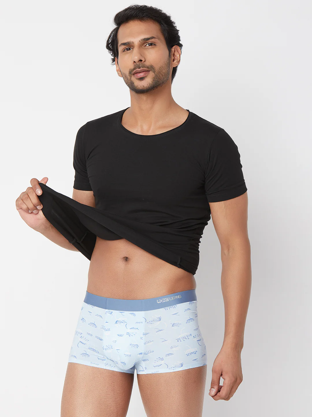Underjeans Sky Blue Print Elastic Trunk