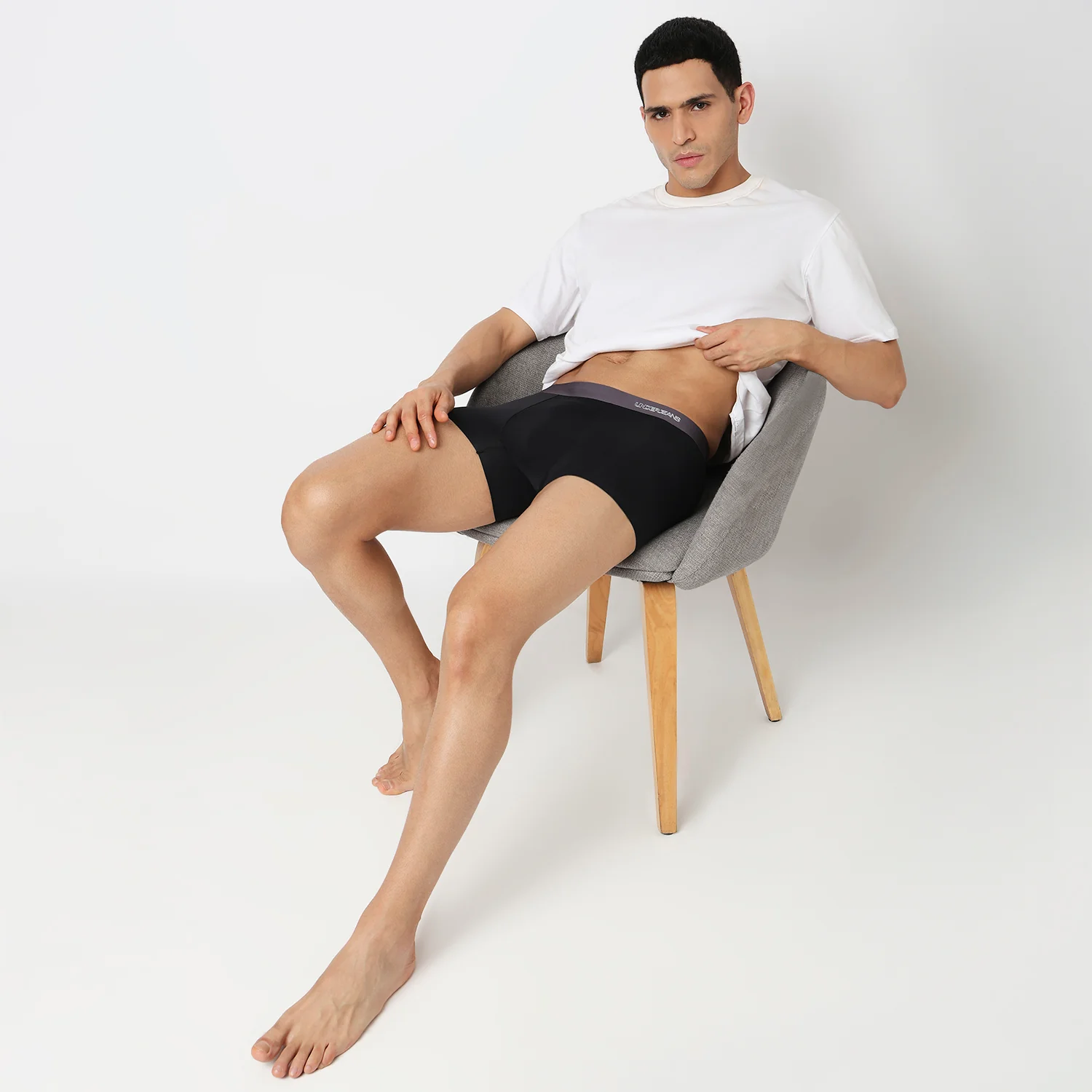 Underjeans Black Nylon Blend Trunk - Image 6