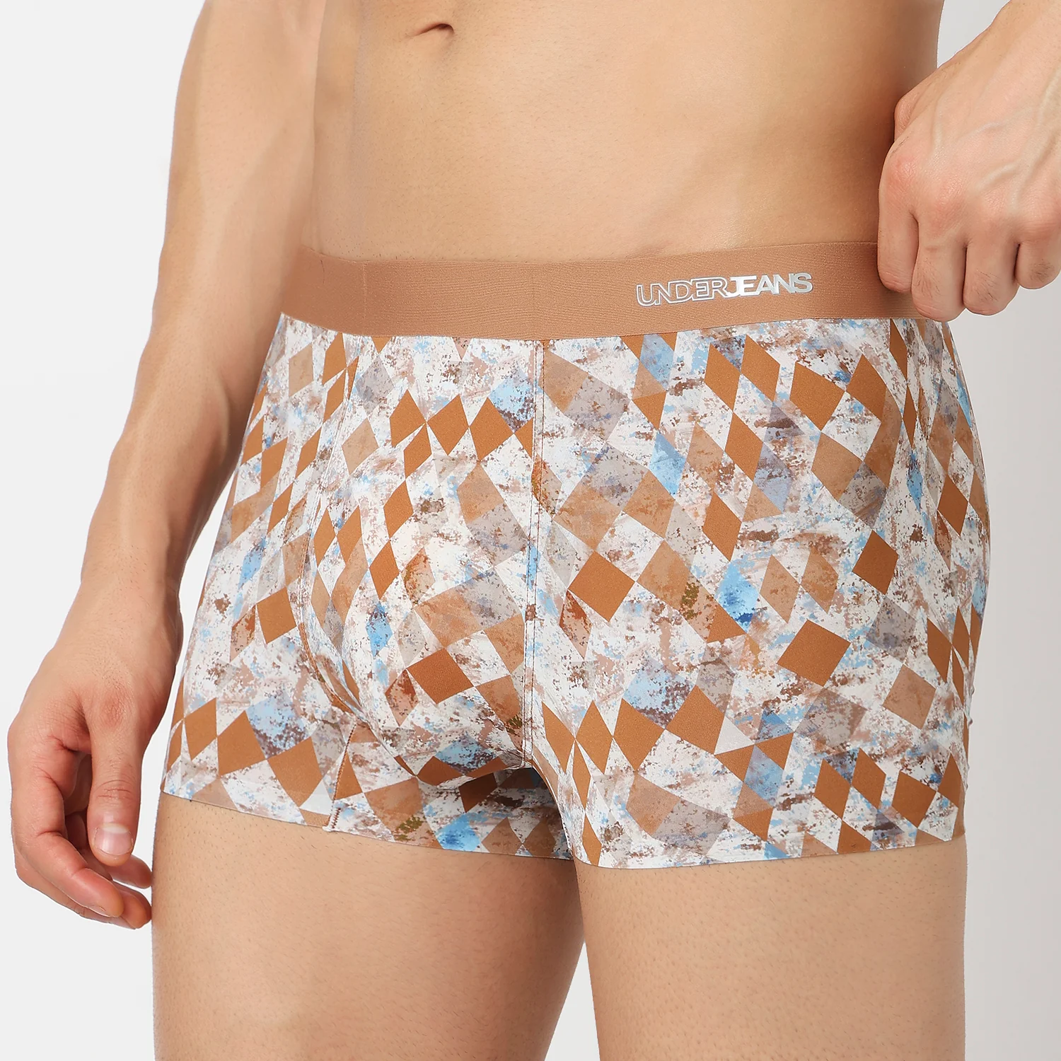 Underjeans Rust Nylon Blend Trunk - Image 3