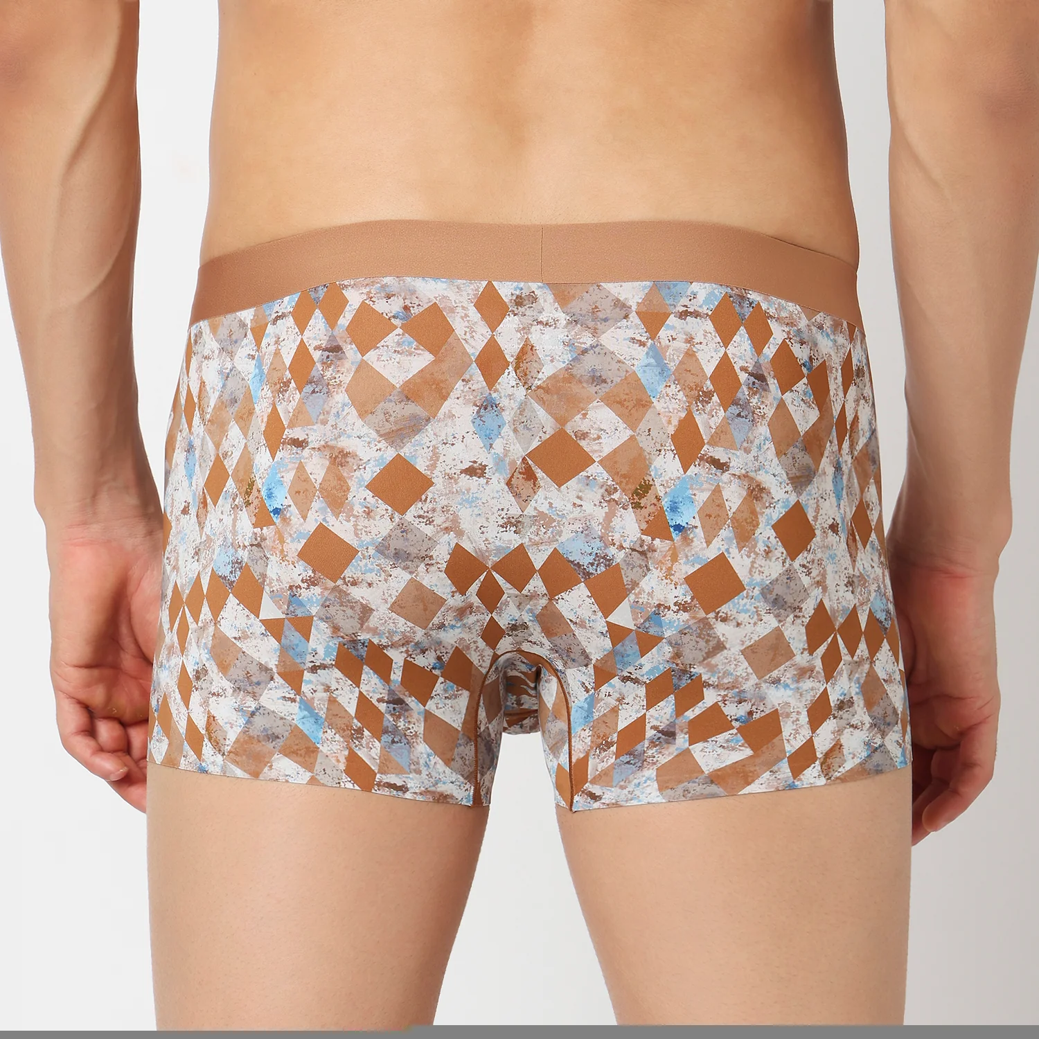 Underjeans Rust Nylon Blend Trunk - Image 5