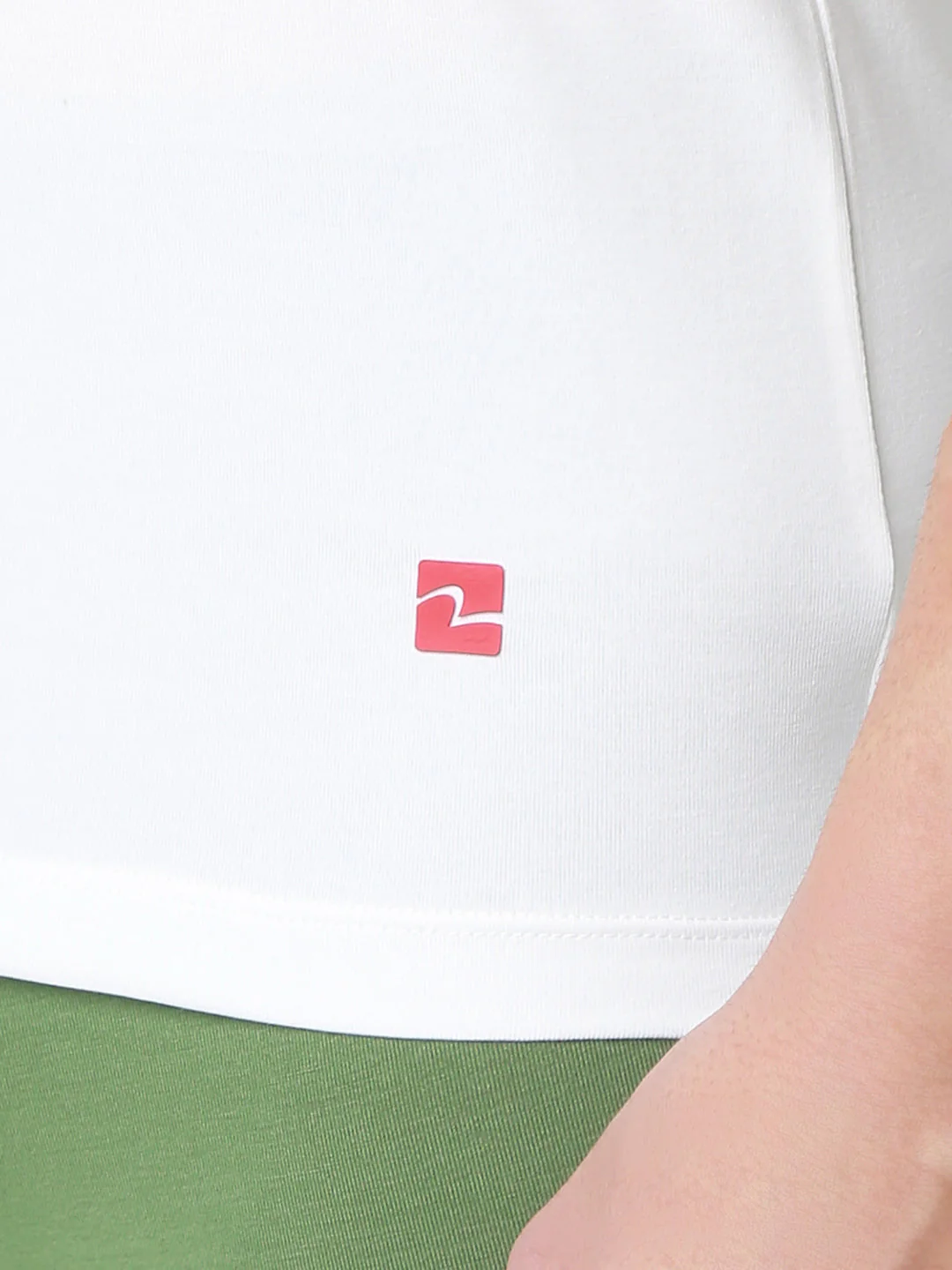 Underjeans Pack of 2 White Round Neck Solid Vests - Image 7