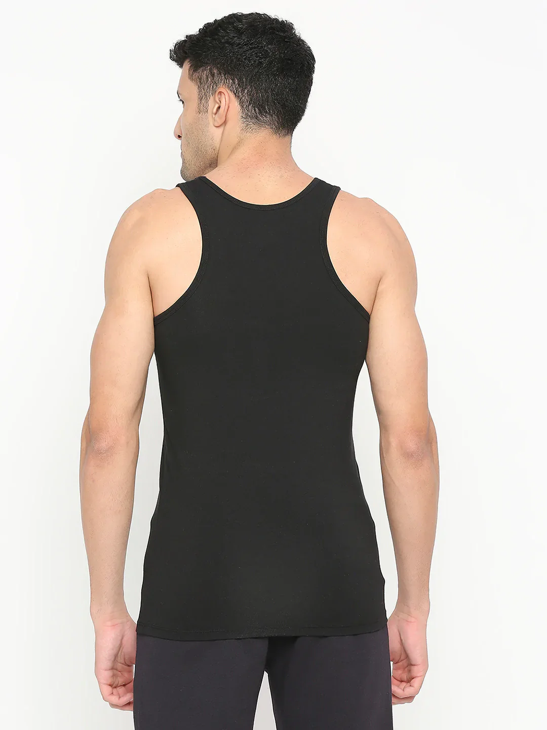 Underjeans Black Cotton Blend Vest - Image 5