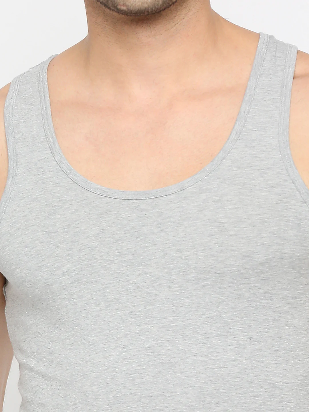 Underjeans Grey Cotton Blend Vest - Image 5