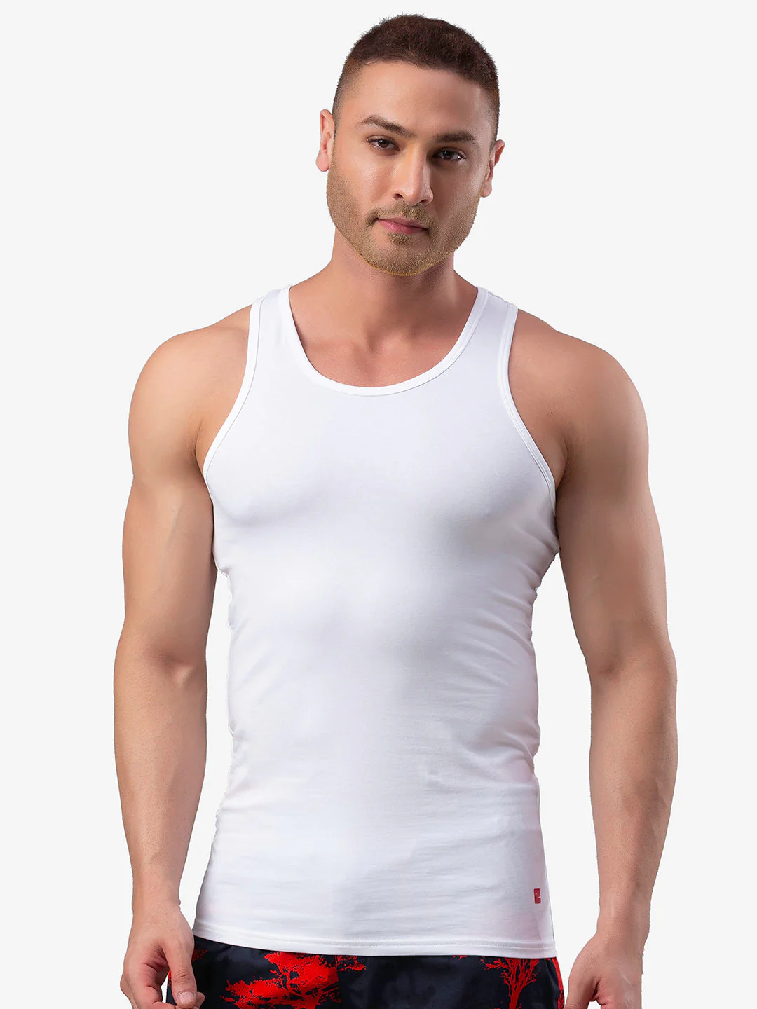 Underjeans White Cotton Round Neck Vest - Image 6