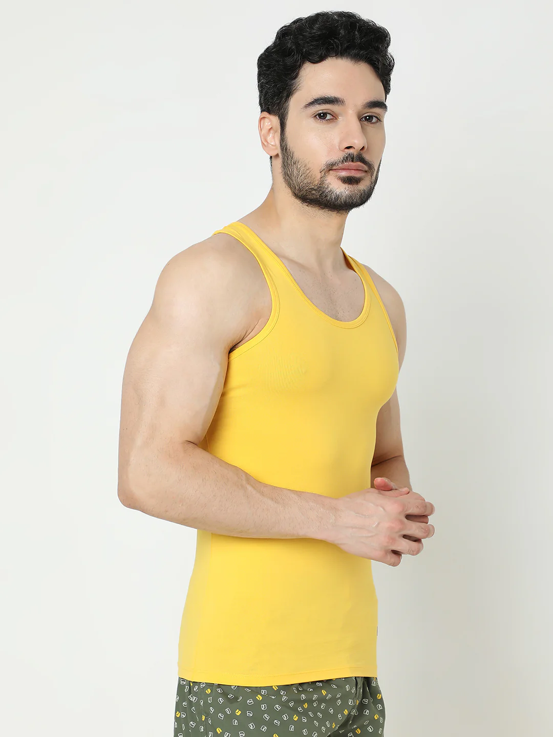 Underjeans Yellow Regular Fit Vest - Image 3
