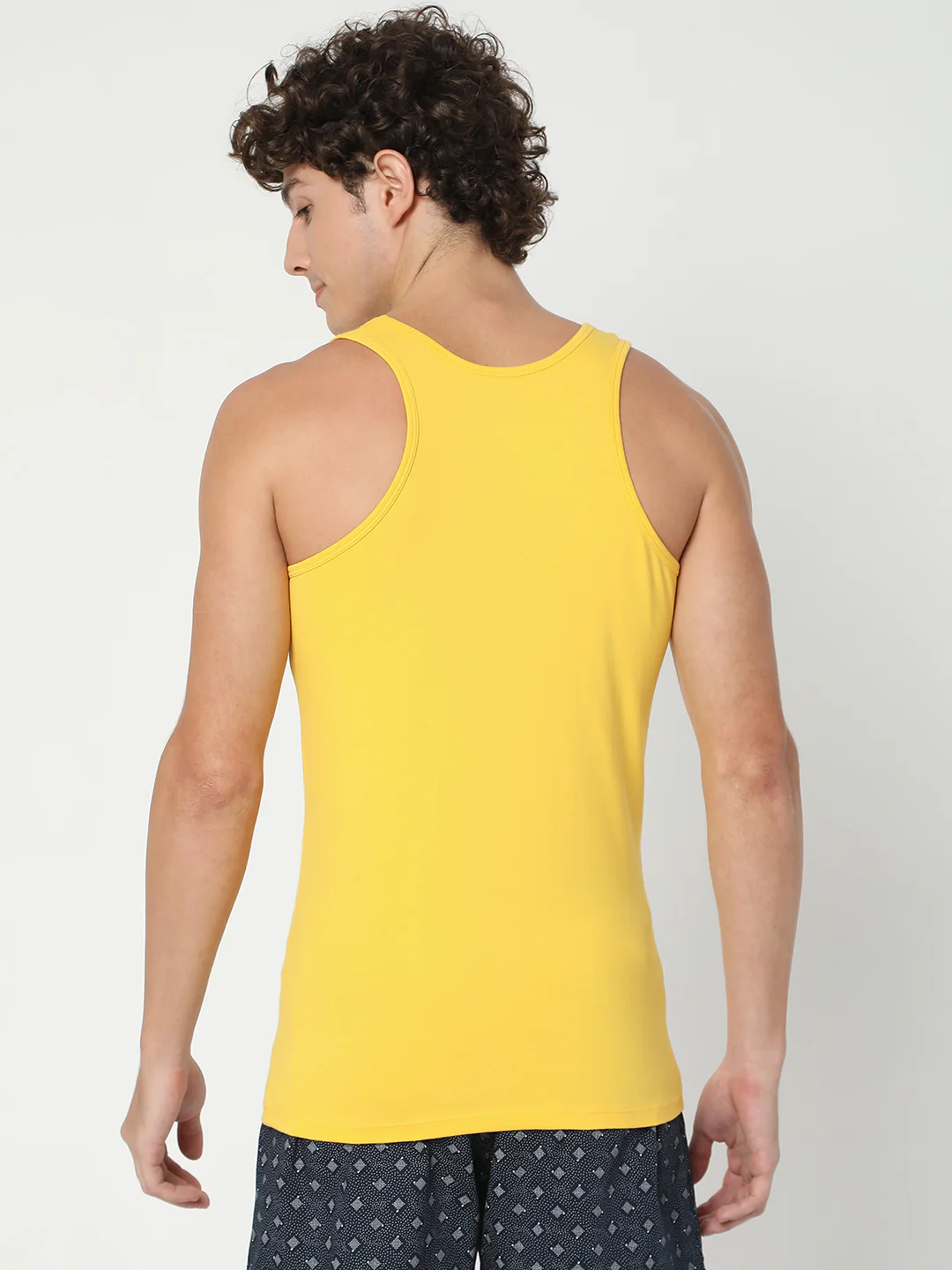 Underjeans Yellow Cotton Blend Vest - Image 4