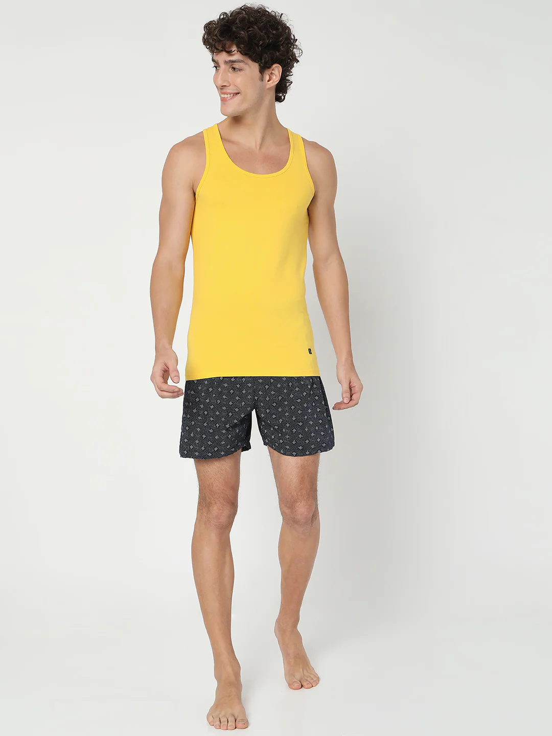 Underjeans Yellow Cotton Blend Vest - Image 6