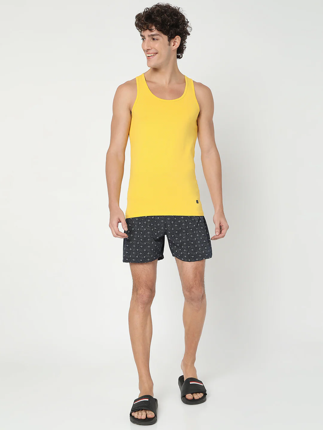 Underjeans Yellow Cotton Blend Vest - Image 7