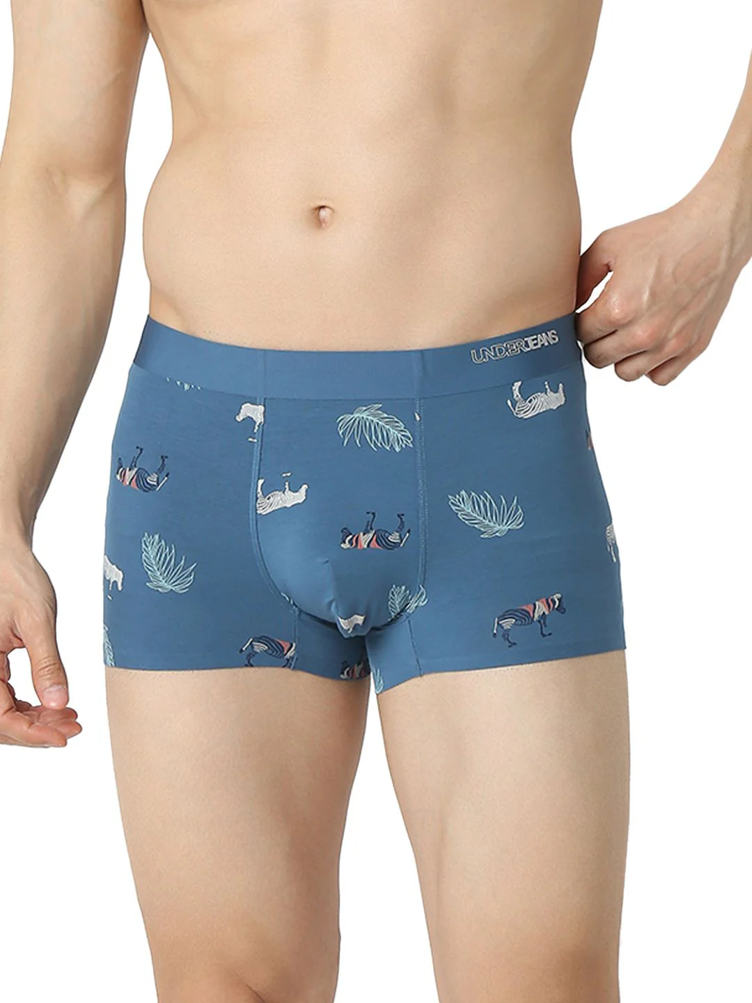 Underjeans Blue Regular Fit Trunk - Image 2