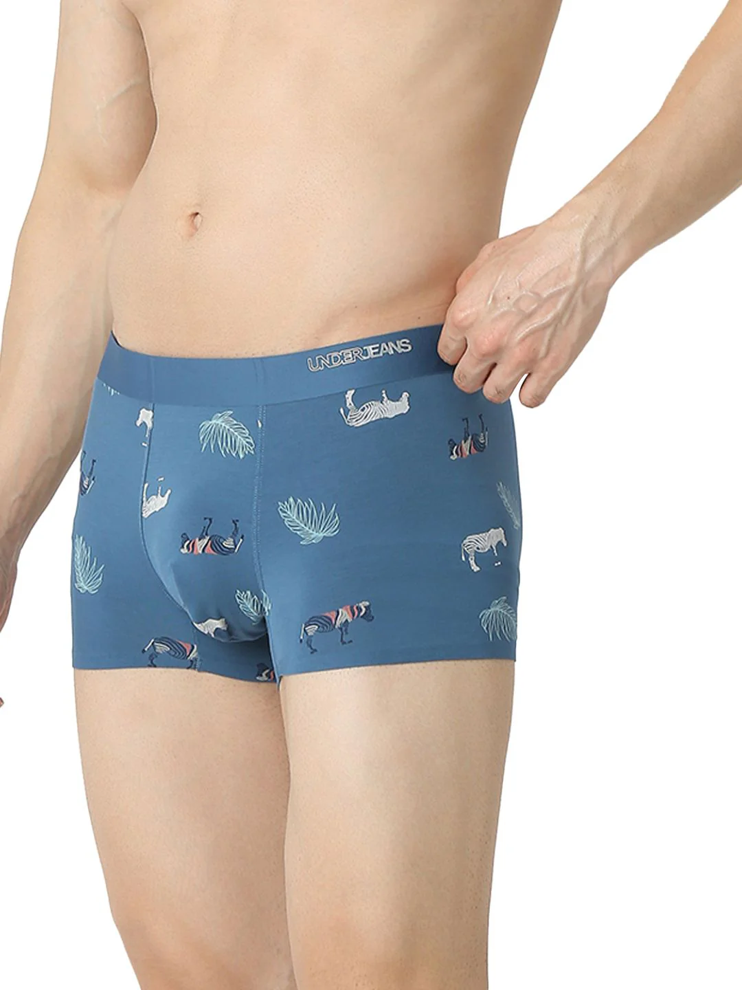 Underjeans Blue Regular Fit Trunk - Image 3