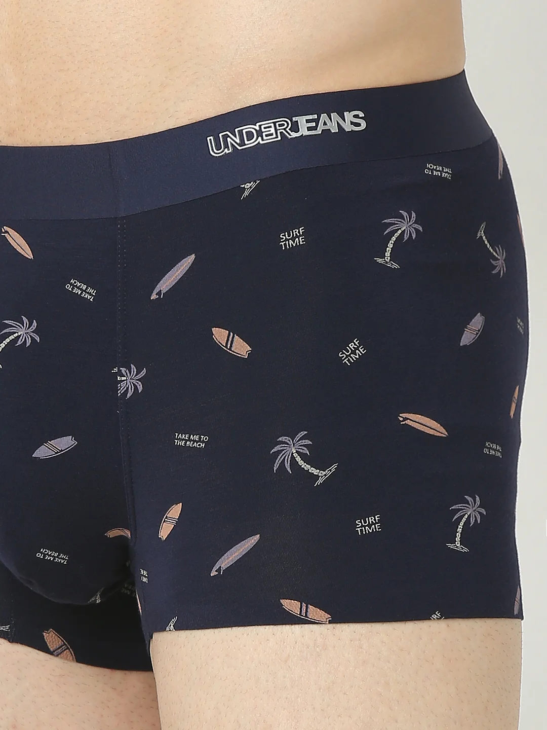 Underjeans Navy Print Elastic Trunk - Image 6