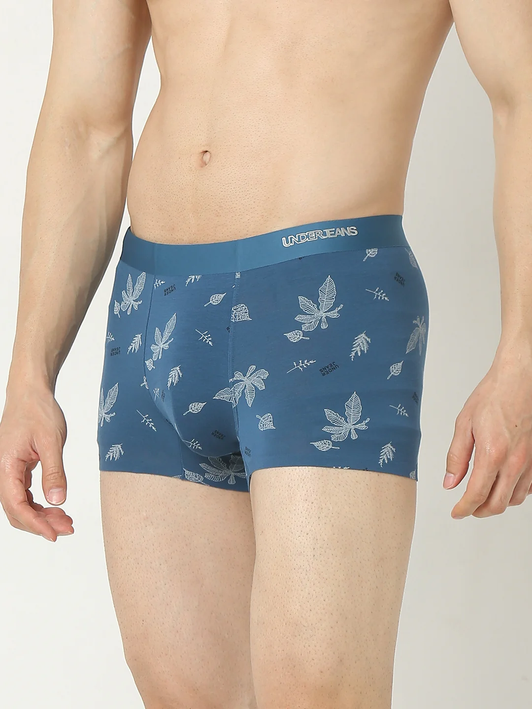 Underjeans Teal Blue Print Elastic Trunk - Image 3