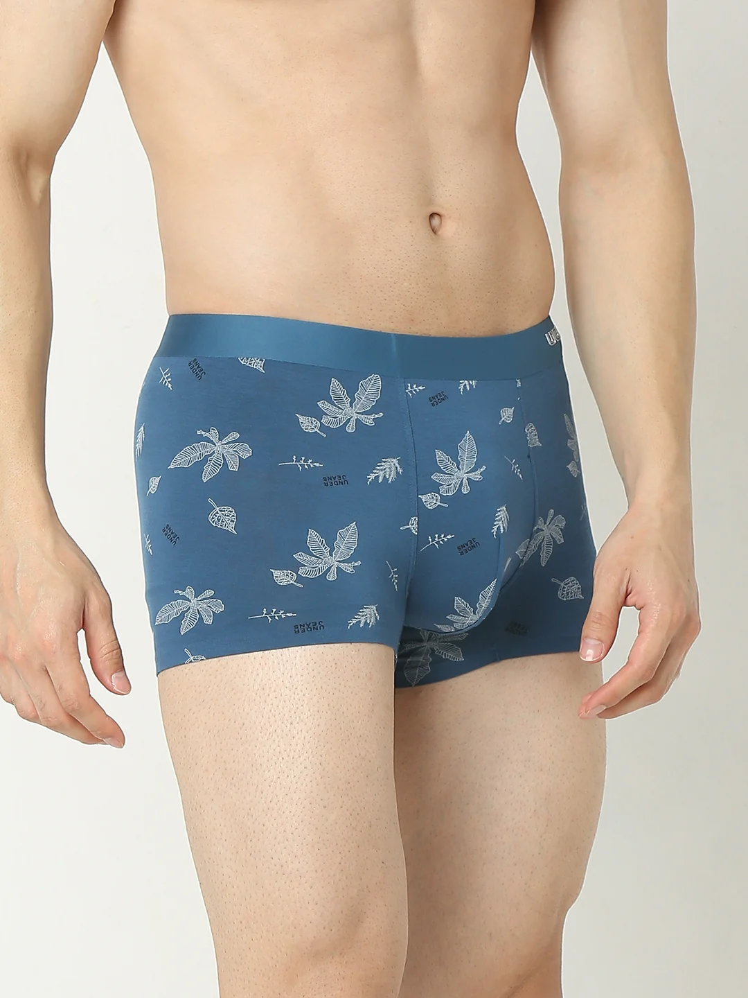 Underjeans Teal Blue Print Elastic Trunk - Image 4