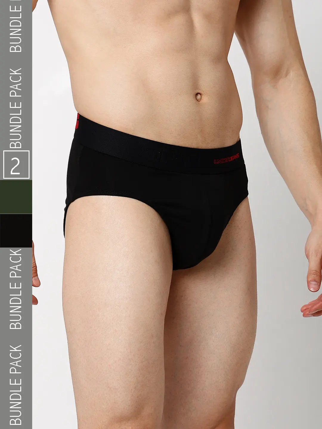 Underjeans Pack Of 2 Cotton Blend Regular Fit Briefs - Image 10
