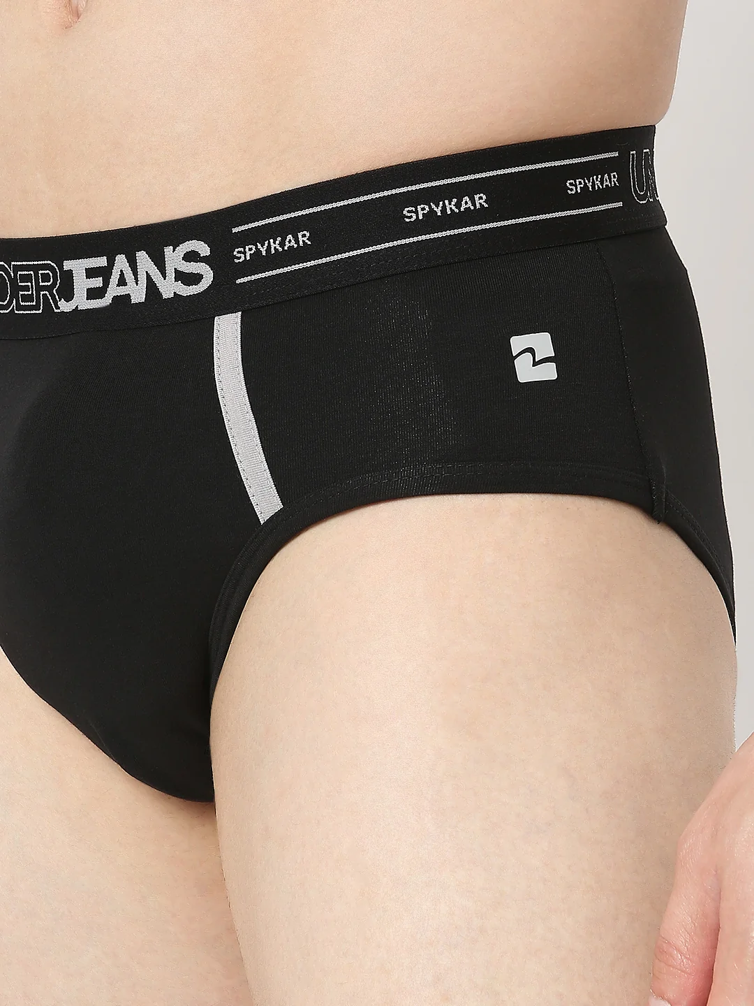 Underjeans Pack Of 2 Black & Red Briefs - Image 7