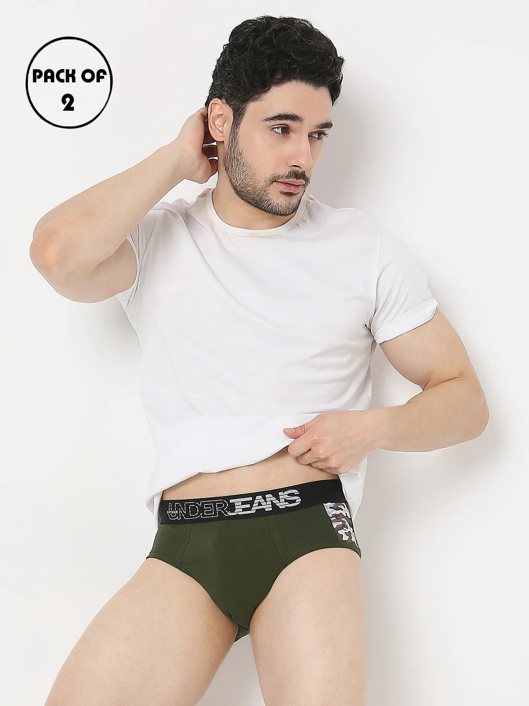Underjeans Pack Of 2 Regular Fit Briefs - Image 2