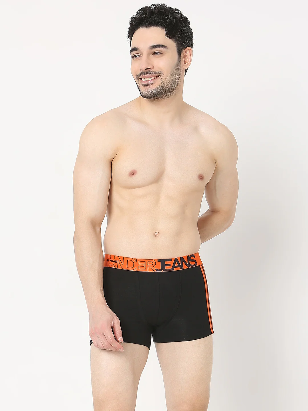 Underjeans Pack Of 2 Black & White Trunks - Image 8