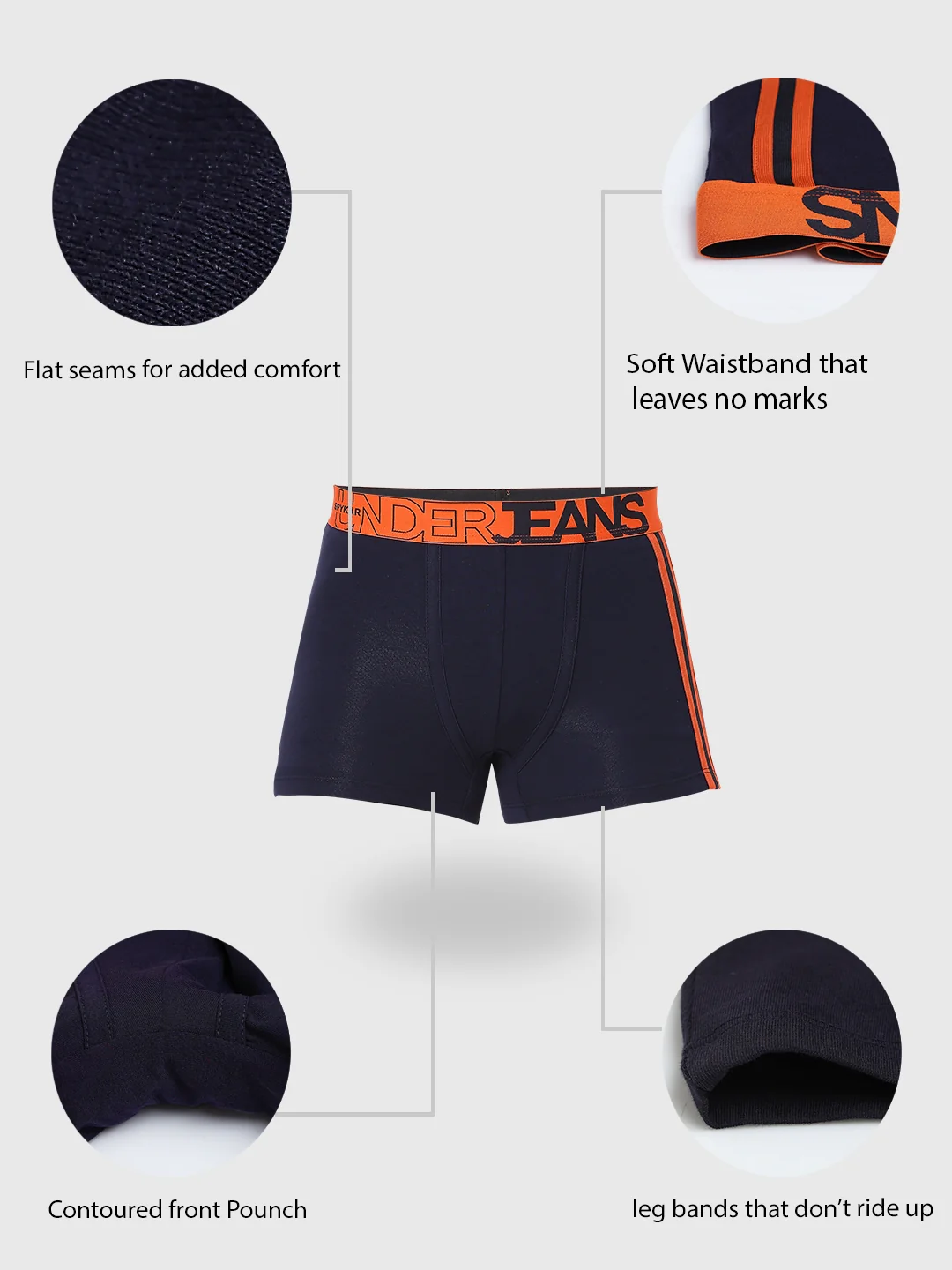 Underjeans Pack Of 2 Regular Fit Trunks - Image 9