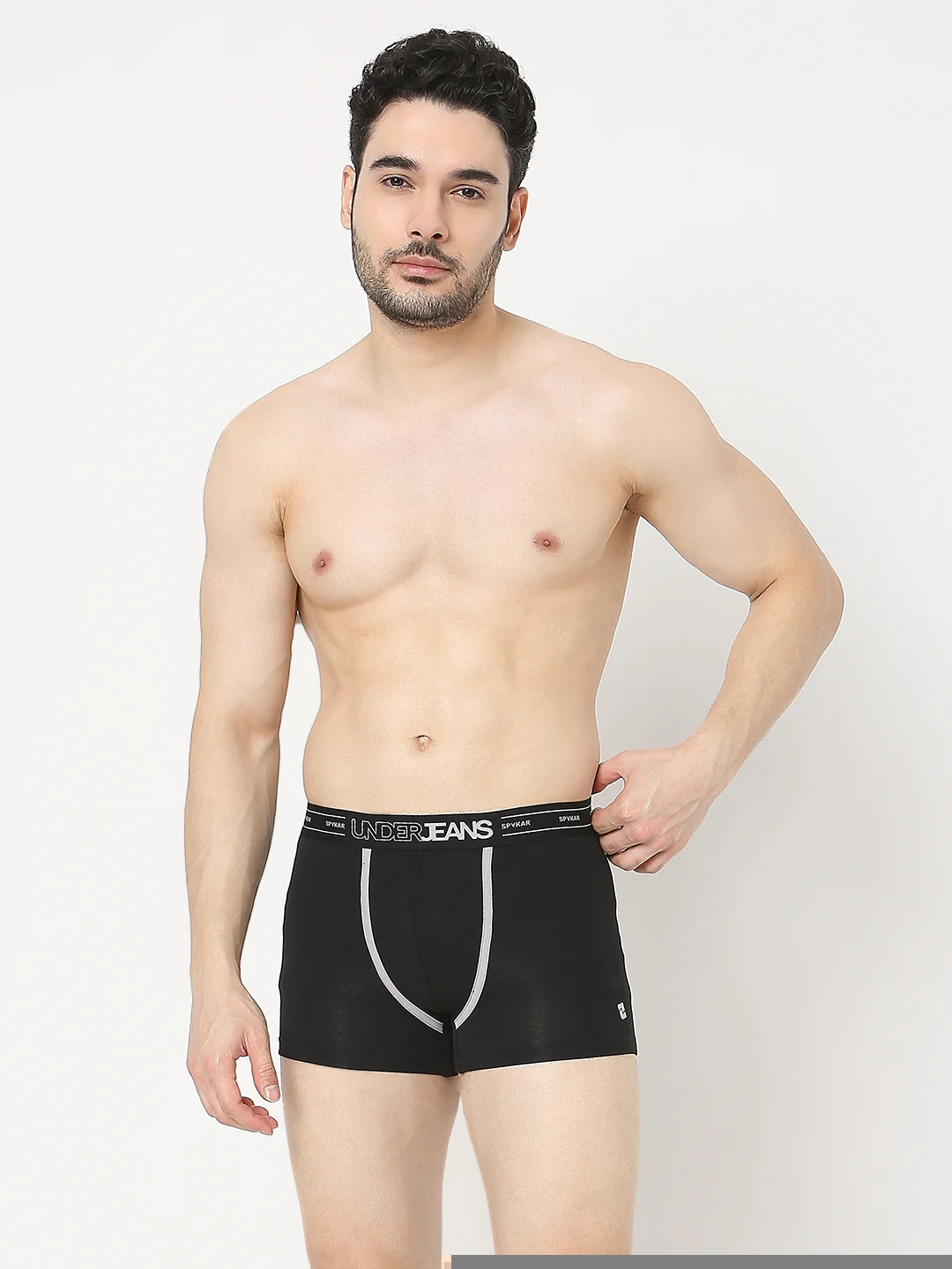 Underjeans Pack Of 2 Black & Red Trunks - Image 2