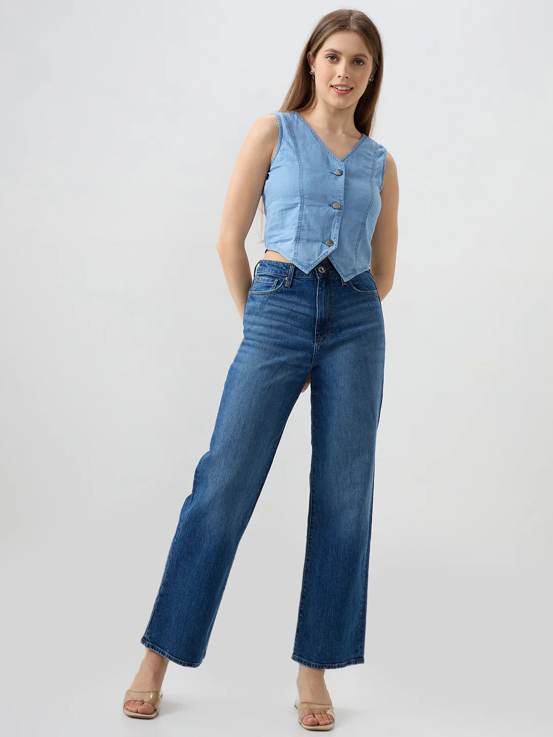 Women Shirt Blue Regular Fit - Image 5