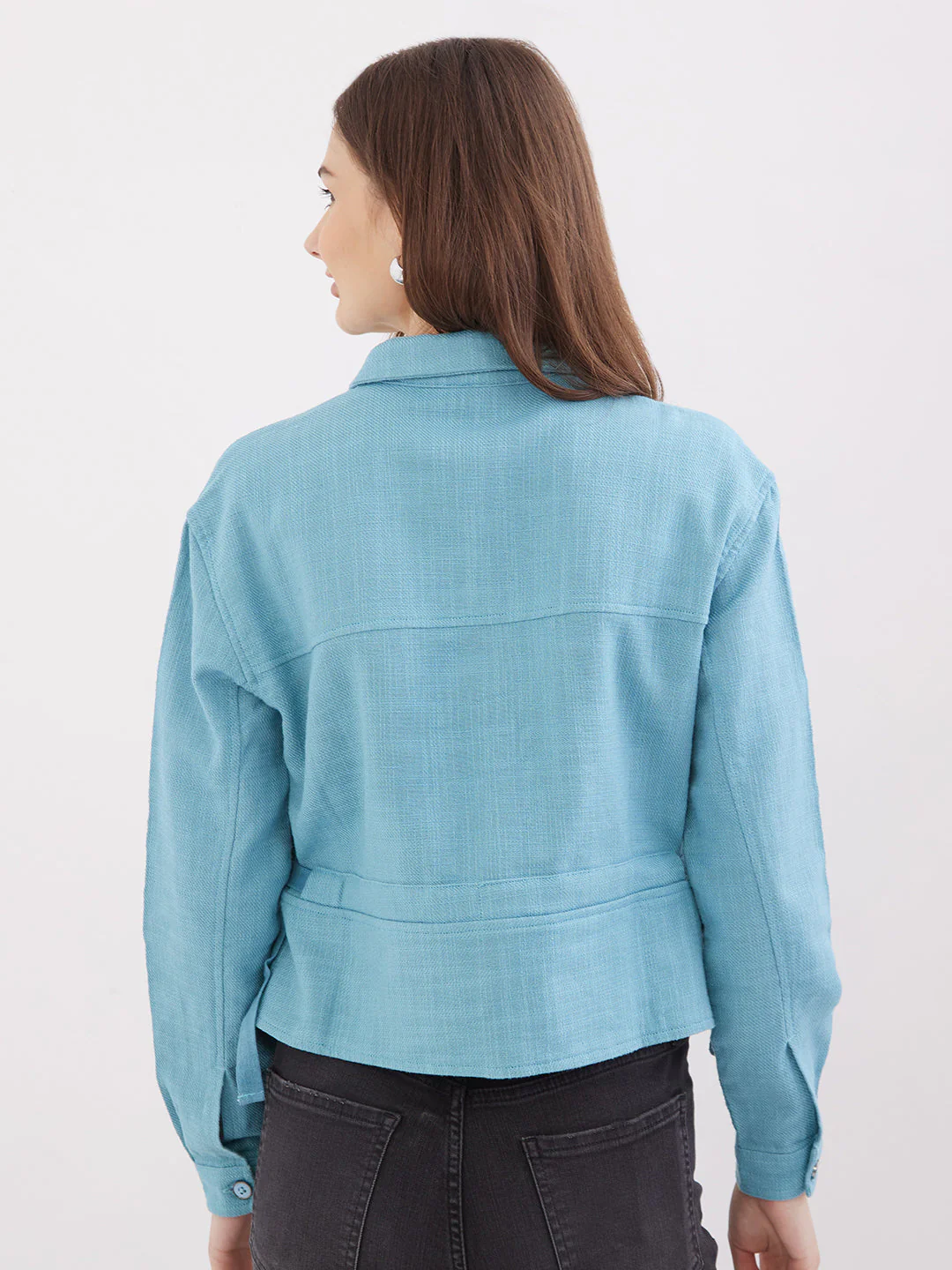 Women Top Blue Regular Fit - Image 4
