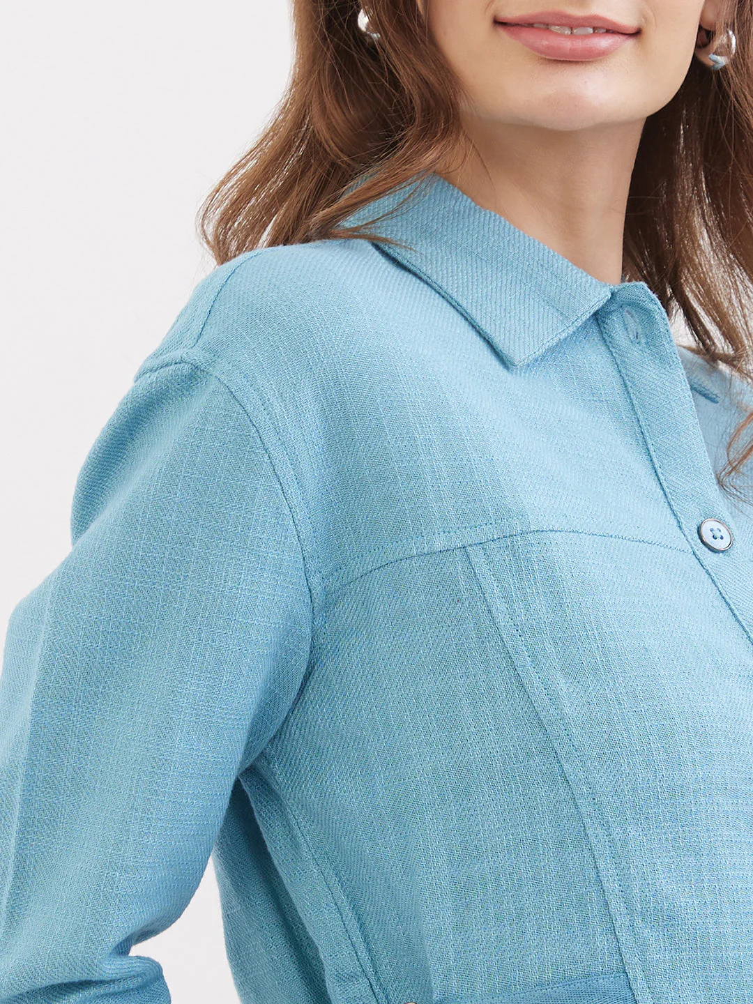 Women Top Blue Regular Fit - Image 6
