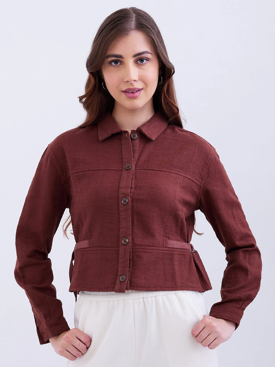 Women Top Brown Regular Fit - Image 2