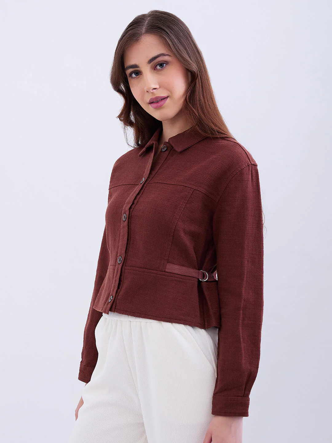 Women Top Brown Regular Fit - Image 3