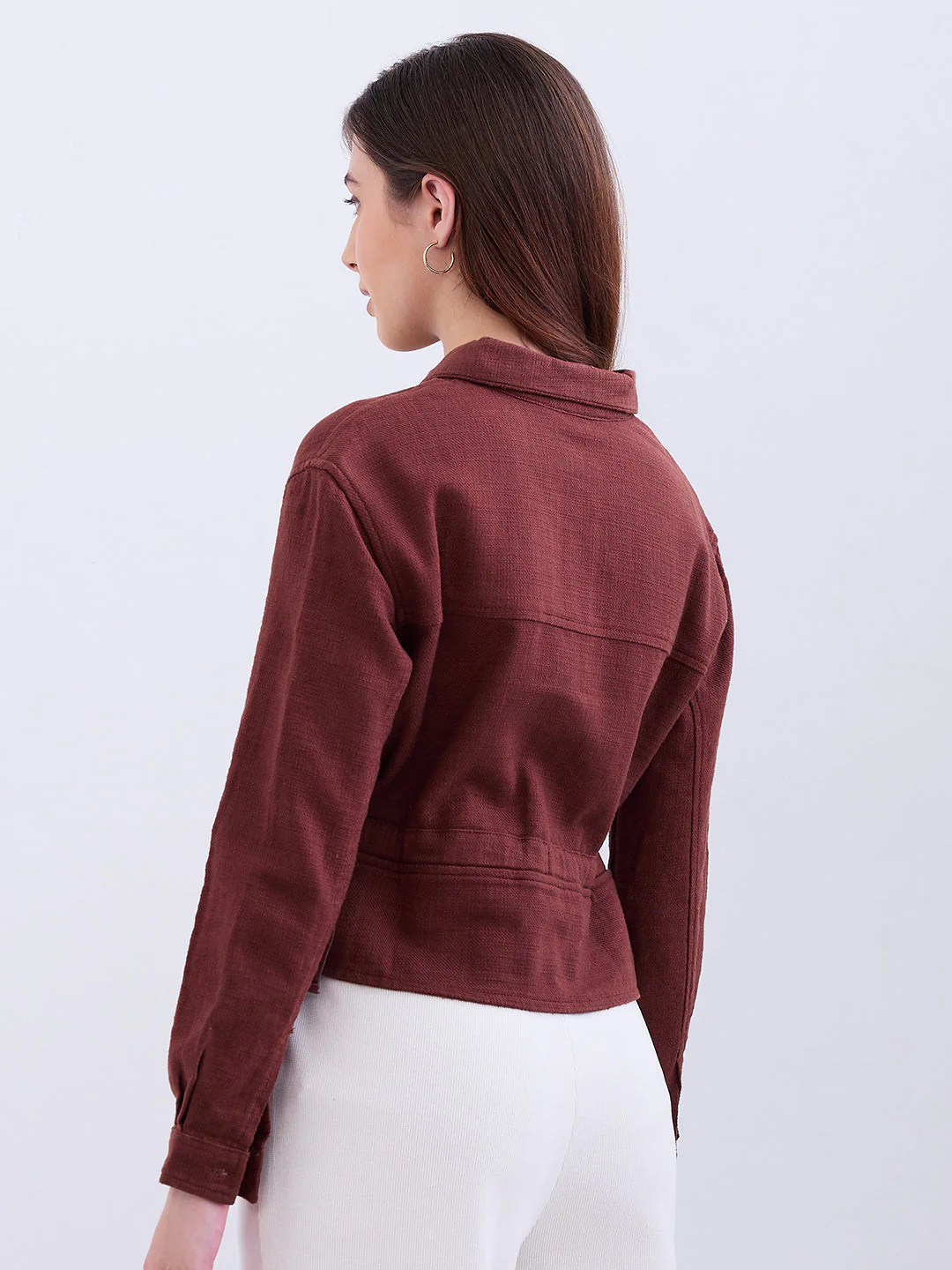 Women Top Brown Regular Fit - Image 4