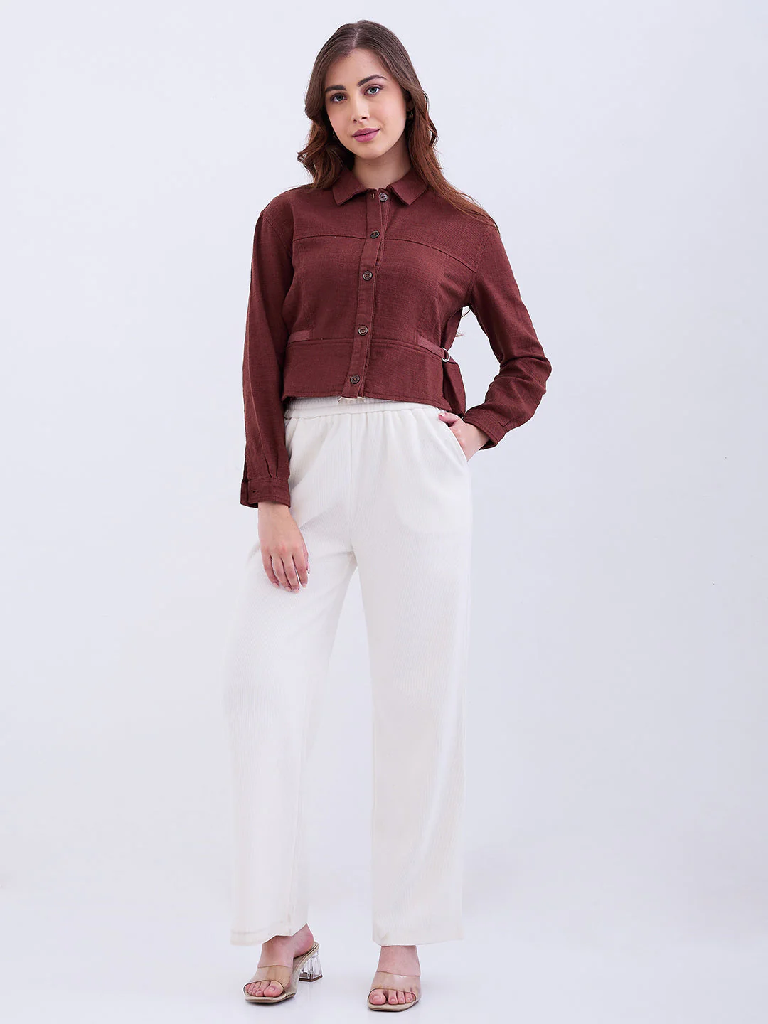 Women Top Brown Regular Fit - Image 5